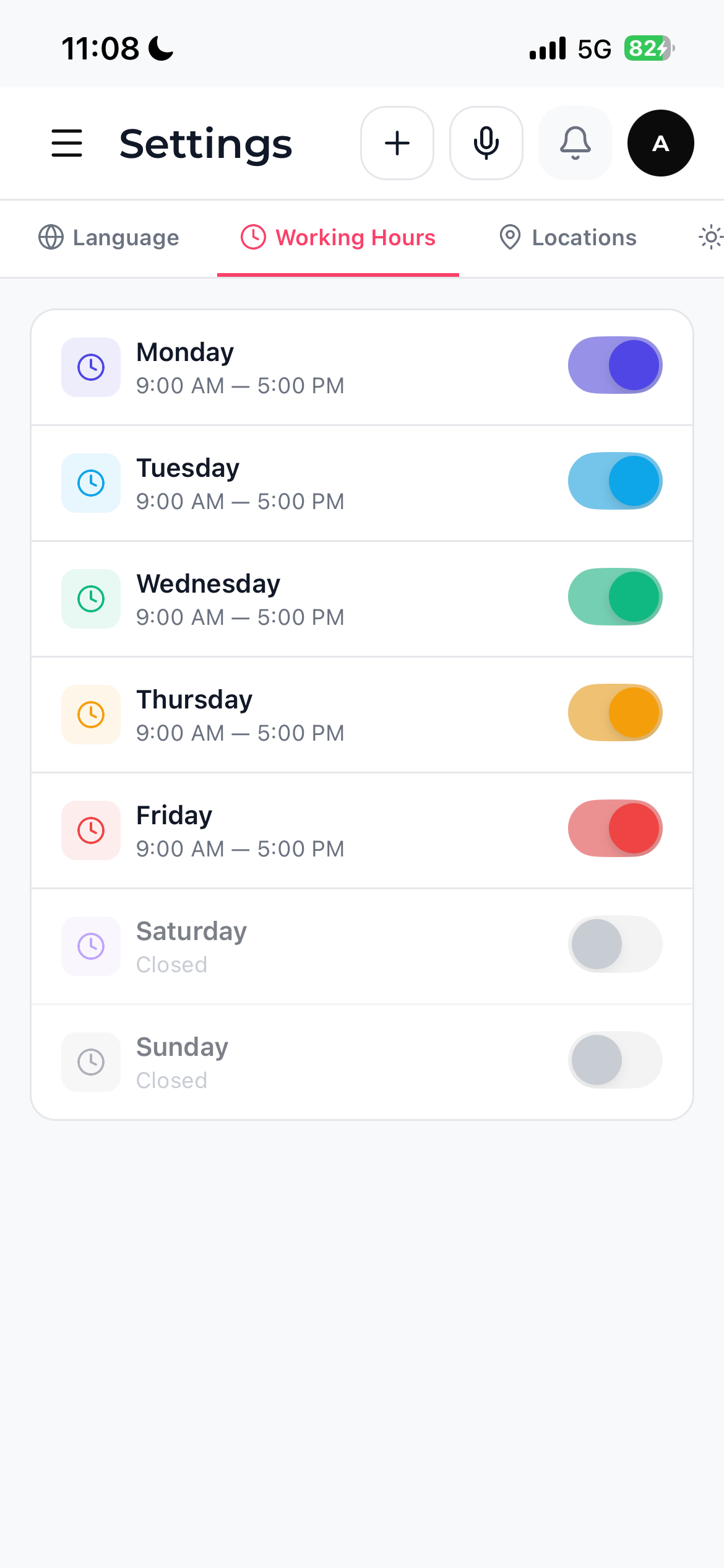 Working Hours
